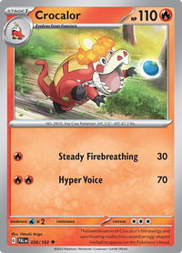 Crocalor - 036/193 - SV02: Paldea Evolved (PAL) #036/193 - Uncommon Pokémon Trading Card