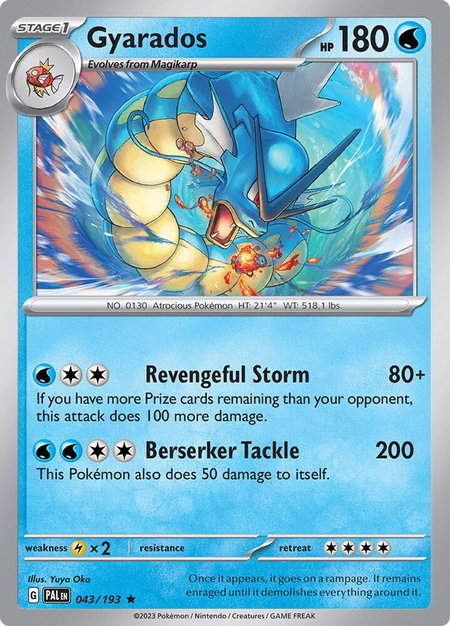 Gyarados - SV02: Paldea Evolved Pokémon trading card