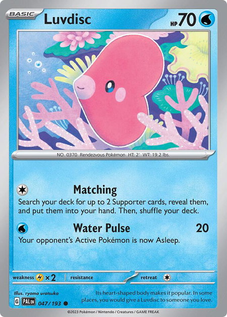Luvdisc - SV02: Paldea Evolved Pokémon trading card