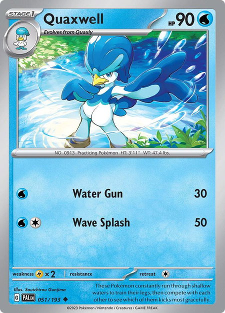 Quaxwell - 051/193 - SV02: Paldea Evolved Pokémon trading card