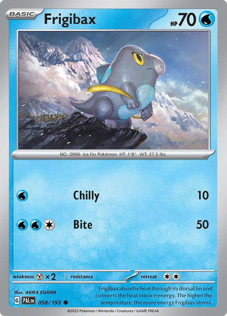 Frigibax - 058/193 - SV02: Paldea Evolved Pokémon trading card