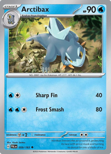 Arctibax - 059/193 - SV02: Paldea Evolved Pokémon trading card