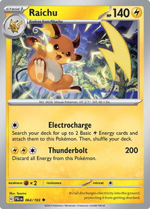 Raichu - 064/193 - SV02: Paldea Evolved (PAL) #064/193 - Uncommon Pokémon Trading Card