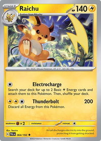 Raichu - 064/193 - SV02: Paldea Evolved (PAL) #064/193 - Uncommon Pokémon Trading Card