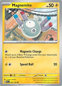 Magnemite - SV02: Paldea Evolved (PAL) #065/193 - Common Pokémon Trading Card