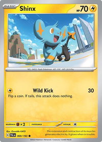 Shinx - 069/193 - SV02: Paldea Evolved (PAL) #069/193 - Common Pokémon Trading Card
