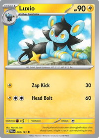 Luxio - SV02: Paldea Evolved (PAL) #070/193 - Uncommon Pokémon Trading Card