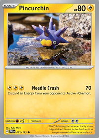 Pincurchin - 072/193 - SV02: Paldea Evolved (PAL) #072/193 - Common Pokémon Trading Card