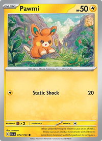Pawmi - SV02: Paldea Evolved (PAL) #074/193 - Common Pokémon Trading Card