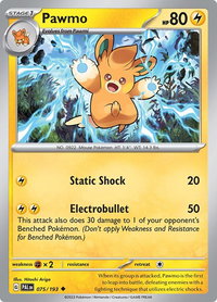 Pawmo - SV02: Paldea Evolved (PAL) #075/193 - Uncommon Pokémon Trading Card
