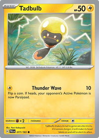 Tadbulb - 077/193 - SV02: Paldea Evolved (PAL) #077/193 - Common Pokémon Trading Card