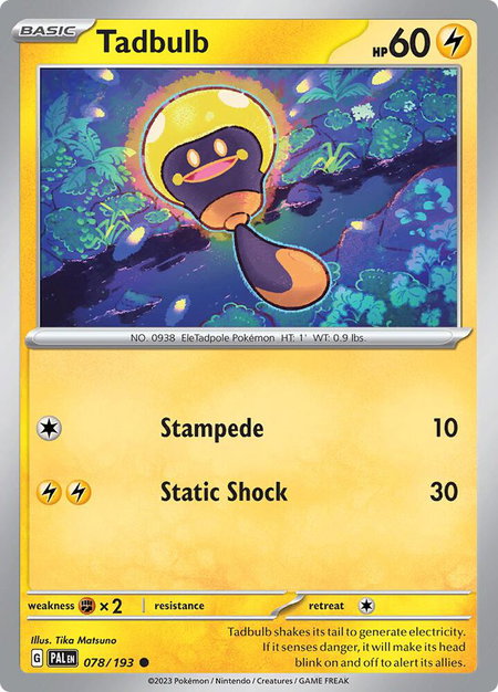 Tadbulb - 078/193 - SV02: Paldea Evolved Pokémon trading card