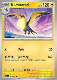 Kilowattrel - SV02: Paldea Evolved (PAL) #082/193 - Uncommon Pokémon Trading Card