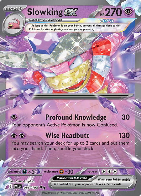 Slowking ex - 086/193 trading card from SV02: Paldea Evolved Slowking ex - 086/193 - SV02: Paldea Evolved Pokémon trading card