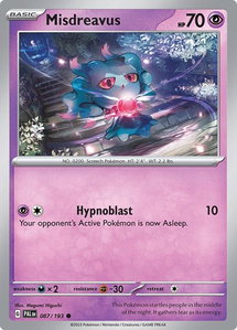 Misdreavus - SV02: Paldea Evolved (PAL) #087/193 - Common Pokémon Trading Card