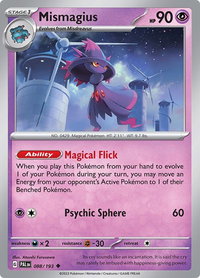 Mismagius - 088/193 - SV02: Paldea Evolved (PAL) #088/193 - Uncommon Pokémon Trading Card