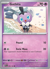 Gothita - SV02: Paldea Evolved (PAL) #090/193 - Common Pokémon Trading Card