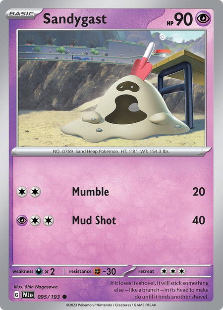 Sandygast - 095/193 - SV02: Paldea Evolved Pokémon trading card