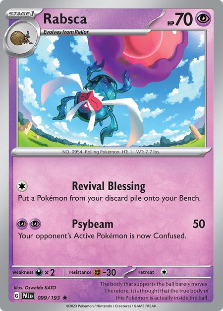 Rabsca - 099/193 - SV02: Paldea Evolved Pokémon trading card