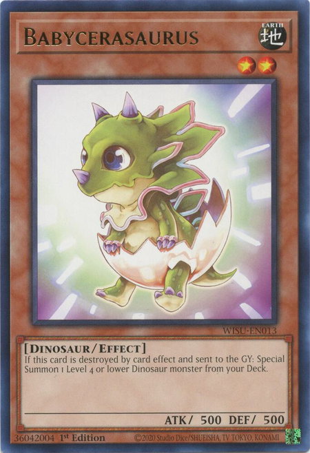 Babycerasaurus - Wild Survivors YuGiOh trading card