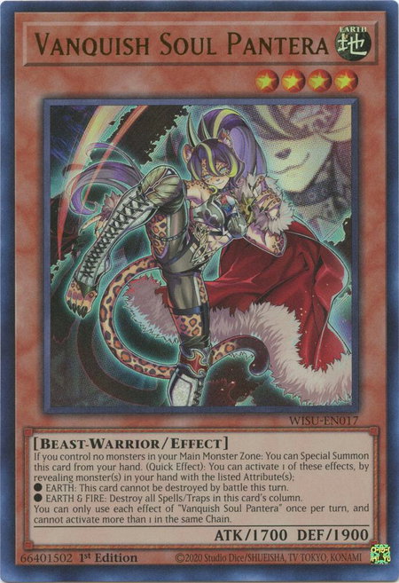 Vanquish Soul Pantera - Wild Survivors YuGiOh trading card