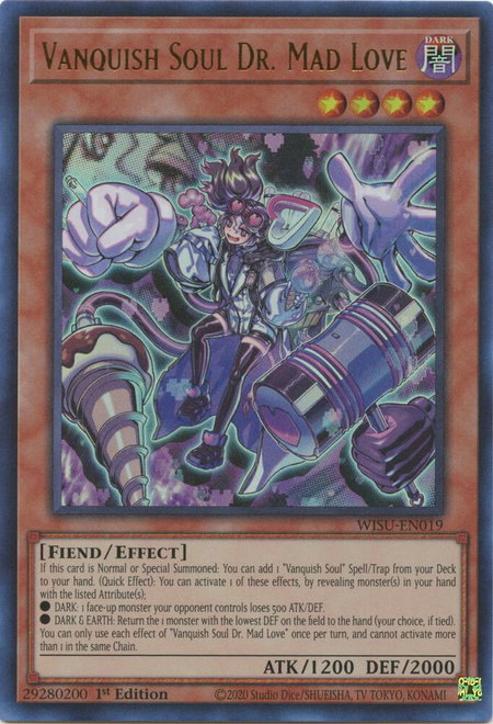 Vanquish Soul Dr. Mad Love - Wild Survivors YuGiOh trading card