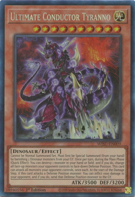 Ultimate Conductor Tyranno (CR) - Wild Survivors YuGiOh trading card