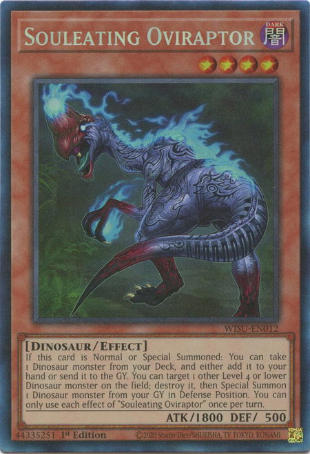 Souleating Oviraptor (CR) - Wild Survivors YuGiOh trading card