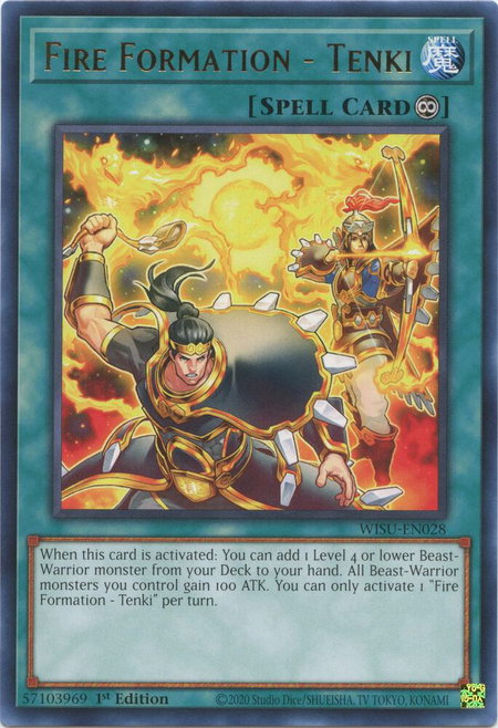 Fire Formation - Tenki - Wild Survivors YuGiOh trading card