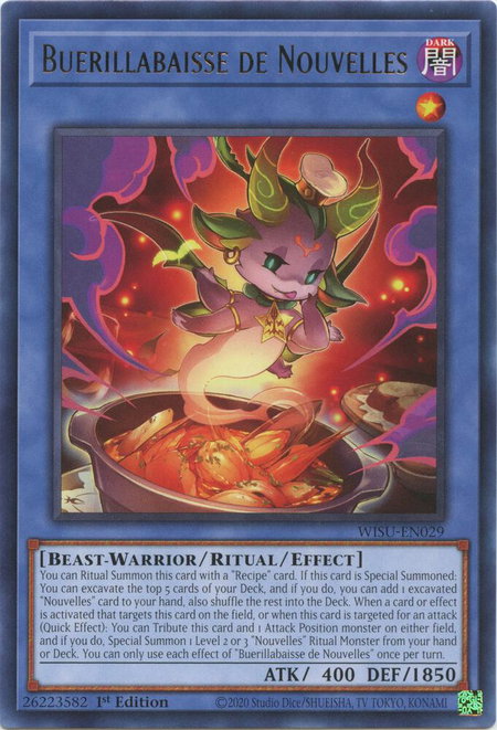 Buerillabaisse de Nouvelles - Wild Survivors YuGiOh trading card