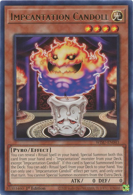Impcantation Candoll trading card from Wild Survivors Impcantation Candoll - Wild Survivors YuGiOh trading card