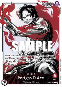 Portgas.D.Ace (Alternate Art) - Pillars of Strength (OP03) #OP03-001 - Leader One Piece Trading Card