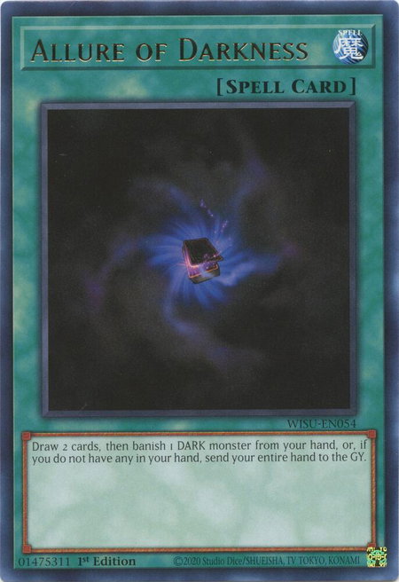 Allure of Darkness trading card from Wild Survivors Allure of Darkness - Wild Survivors YuGiOh trading card