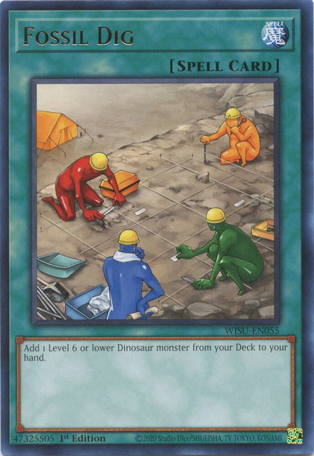 Fossil Dig trading card from Wild Survivors Fossil Dig - Wild Survivors YuGiOh trading card