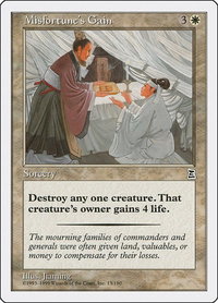 Misfortune's Gain - Portal Three Kingdoms (PTK) #13 - Common Magic: The Gathering Trading Card