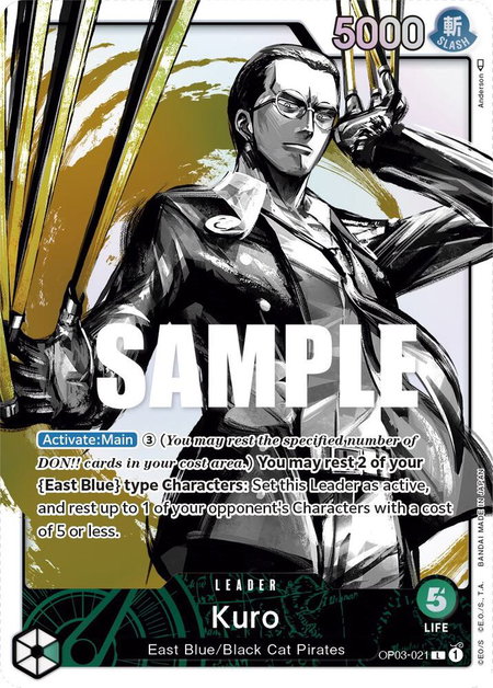 Kuro (Alternate Art) - Pillars of Strength One Piece trading card