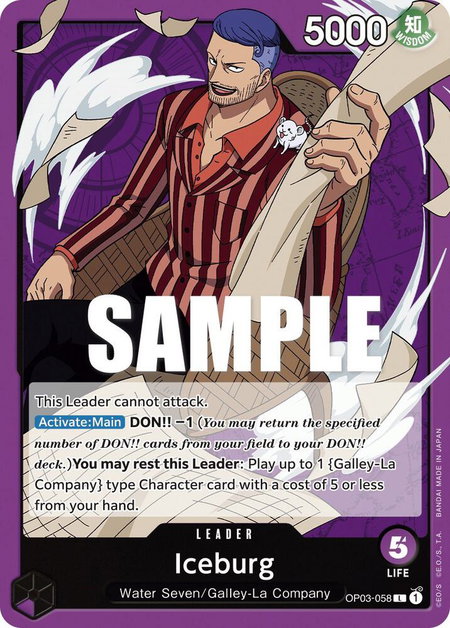 Iceburg - Pillars of Strength One Piece trading card