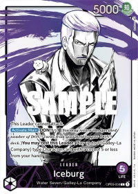 Iceburg (Alternate Art) - Pillars of Strength (OP03) #OP03-058 - Leader One Piece Trading Card