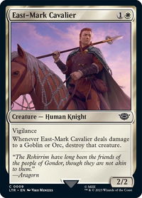 East-Mark Cavalier - Universes Beyond: The Lord of the Rings: Tales of Middle-earth (LTR) #9 - Common Magic: The Gathering Trading Card