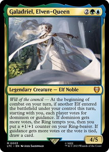 Galadriel, Elven-Queen - Commander: The Lord of the Rings: Tales of Middle-earth (LTC) #3 - Mythic Rare Magic: The Gathering Trading Card