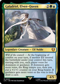 Galadriel, Elven-Queen - Commander: The Lord of the Rings: Tales of Middle-earth (LTC) #3 - Mythic Magic: The Gathering Trading Card