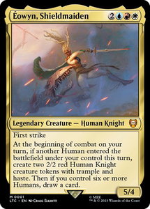 Eowyn, Shieldmaiden - Commander: The Lord of the Rings: Tales of Middle-earth (LTC) #1 - Mythic Rare Magic: The Gathering Trading Card