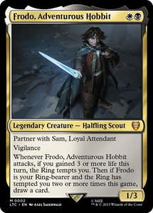 Frodo, Adventurous Hobbit - Commander: The Lord of the Rings: Tales of Middle-earth (LTC) #2 - Mythic Rare Magic: The Gathering Trading Card