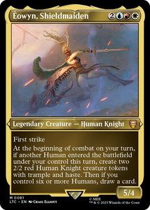 Eowyn, Shieldmaiden (Display Commander) - Thick Stock - Commander: The Lord of the Rings: Tales of Middle-earth (LTC) #81 - Mythic Rare Magic: The Gathering Trading Card