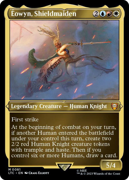 Eowyn, Shieldmaiden (Display Commander) - Thick Stock - Commander: The Lord of the Rings: Tales of Middle-earth Magic: The Gathering trading card