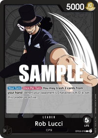Rob Lucci (076) - Pillars of Strength (OP03) #OP03-076 - Leader One Piece Trading Card