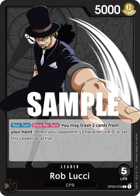 Rob Lucci (076) trading card from Pillars of Strength Rob Lucci (076) - Pillars of Strength One Piece trading card