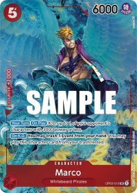 Marco (Alternate Art) - Pillars of Strength (OP03) #OP03-013 - Super Rare One Piece Trading Card