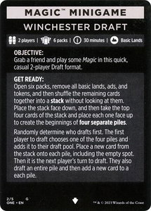 Magic Minigame: Winchester Draft - Phyrexia: All Will Be One (ONE) #2 - Special Magic: The Gathering Trading Card