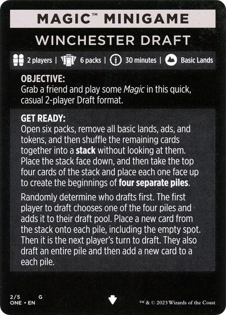Magic Minigame: Winchester Draft - Phyrexia: All Will Be One Magic: The Gathering trading card